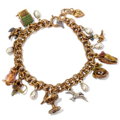 GOLDTONE 7" LITTLE BIRDS BRACELET