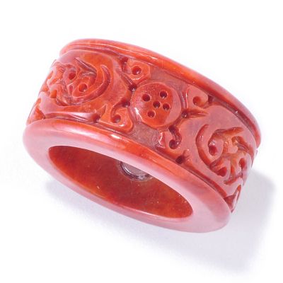 120-370 - Dyed Jade Carved Dragon Ring