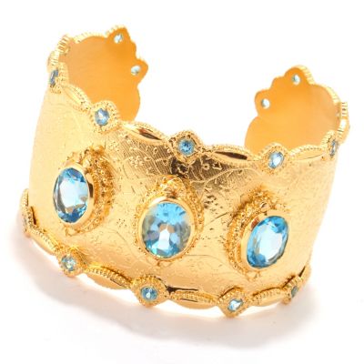 PORSAMO BLEU SS/21KV BRAC GEMSTONE WIDE CUFF