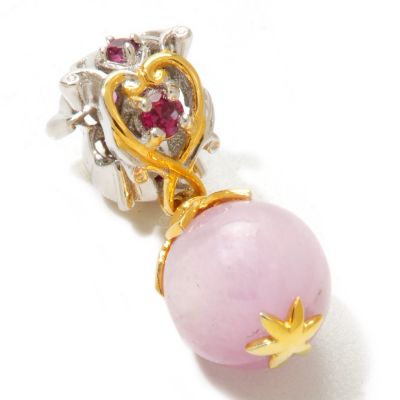 120-544 - Gems en Vogue II 10mm Kunzite & Rhodolite Garnet ''Gemdrop'' Charm
