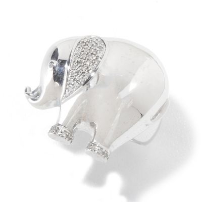 120-641 - NYC II 0.10ctw Diamond Polished Elephant Ring