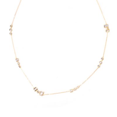 TYCOON SS/CHOICE 24" BEZEL SET STATION NECKLACE