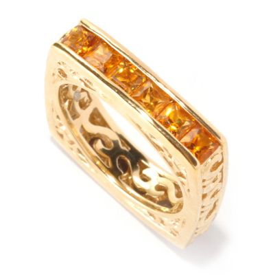120-698 - Dallas Prince Designs Square & Round Gemstone Reversible Square Ring 