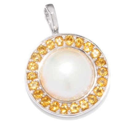SS 17-18MM MABE PEARL & GEMSTONE ENHANCER