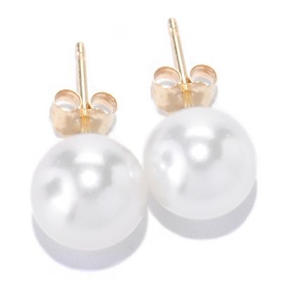14K YG 7.5-8MM AAA AKOYA PEARL EARRINGS