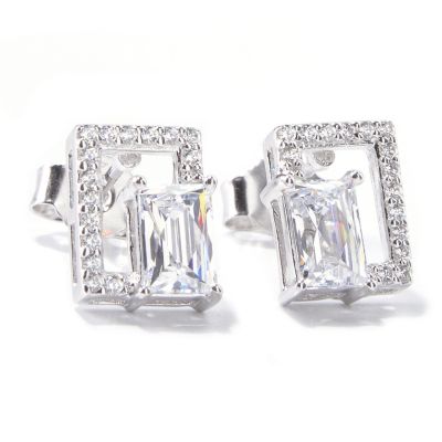 120-801 - TYCOON for Brilliante&reg; Platinum Embraced&trade; 1.48 DEW Geometric Stud Earrings
