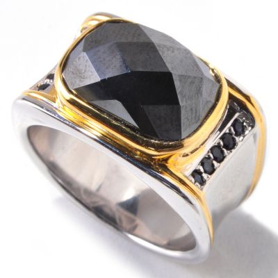 120-829 - Men's en Vogue II 14 x 10mm Hematite & Sapphire Ring
