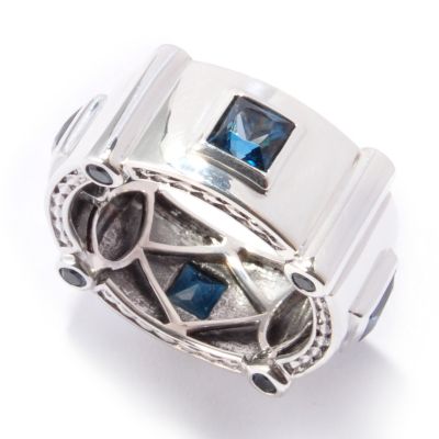 120-830 - Men's en Vogue II 4.08ctw London Blue Topaz Eternity Band Ring