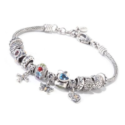 SS/18k Dangle Bead Bracelet