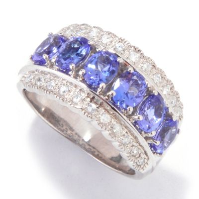 121-042 - NYC II 2.35ctw Tanzanite & White Zircon Band Ring