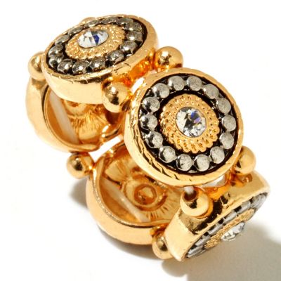 121-084 - Meghan Browne Style Crystal Station ''Zoey'' Stretch Ring  