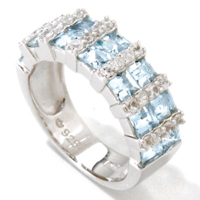 121-134 - NYC II 2.58ctw Aquamarine & White Zircon Band Ring