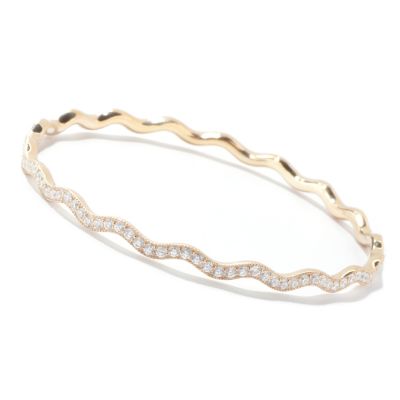 121-138 - Sonia Bitton for Brilliante&reg; Round Cut Wavy Bangle Bracelet
