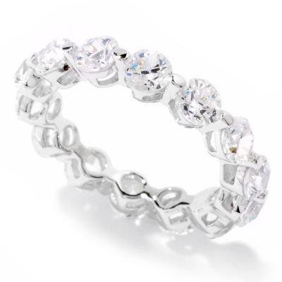 121-144 - TYCOON for Brilliante&reg; Platinum Embraced&trade; 3.52 DEW Round Tycoon Cut Eternity Band Ring