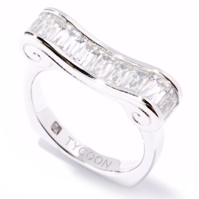 TYCOON SS/CHOICE RECTANGULAR CUT SCROLL RING