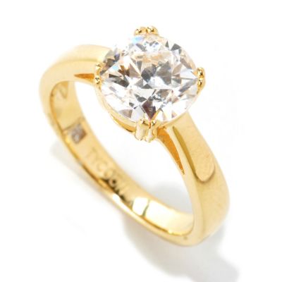 121-152 - TYCOON Four-Prong Simulated Diamond Solitaire Ring