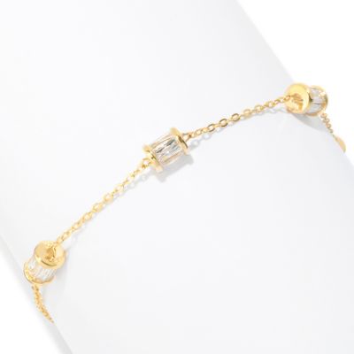 TYCOON SS/CHOICE 7" RONDELLE FOUR STATION BRACELET W/ 1" EXTENTENDER