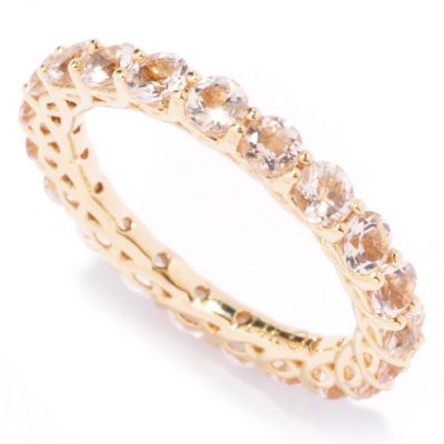 14K Gold Morganite Eternity Band