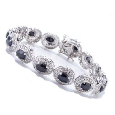 SS/PLAT BRAC BLACK & WHITE SAPH TENNIS