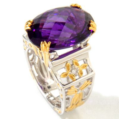 121-226 - Gems en Vogue II 9.34ctw Tanzanian Color Shift Amethyst Ring