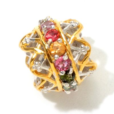 121-251 - Gems en Vogue II 1.12ctw Multi Tourmaline Charm