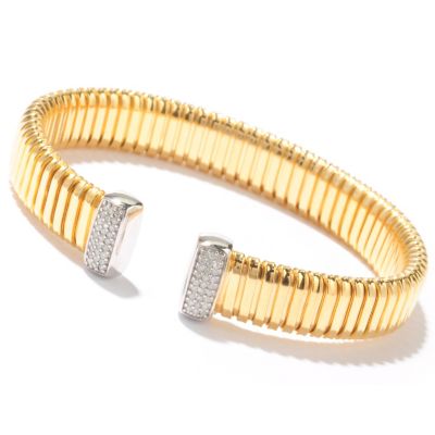 SS WITH BONDED 14K GOLD BANGLE