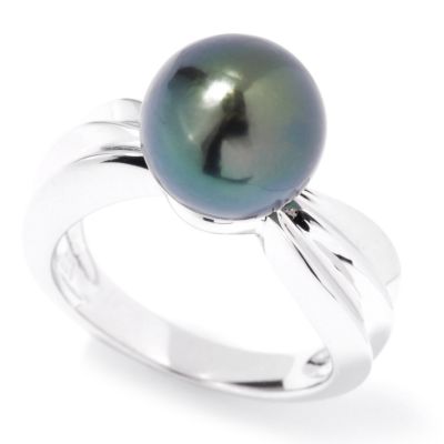 SS 10-11mm SEMI-ROUND TAHITIAN PEARL RING