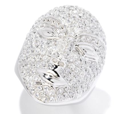 121-678 - Sonia Bitton for Brilliante&reg; 2.13 DEW Pave Face Mask Ring