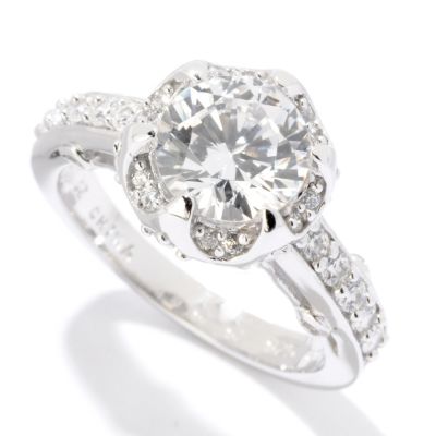 121-680 - Brilliante&reg; Platinum Embraced 2.17 DEW Round Cut Simulated Diamond Fancy Set Ring