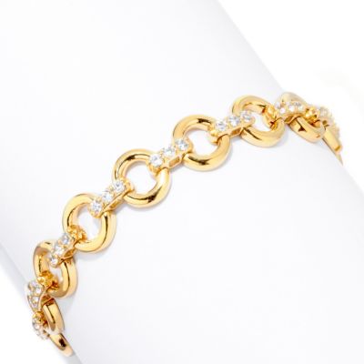 SB SS/CHOICE ROUND CUT CIRCLE LINK BRACELET