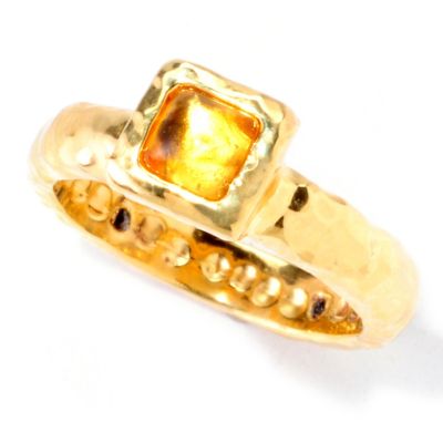 14K ELECTROFORM SILICONE FILLED ORO VITA CITRINE PREZIOSO RING