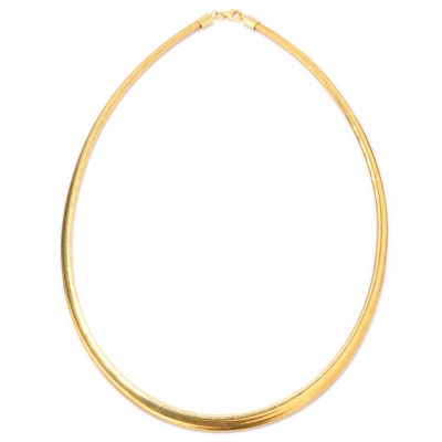 14K 18" ORO VITA SILICONE FILLED 6MM OMEGA NECKLACE