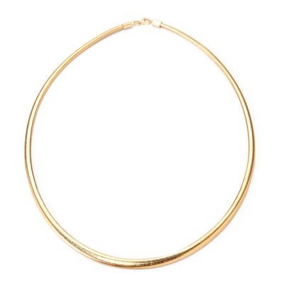 14K 20" ORO VITA SILICONE FILLED 6MM OMEGA NECKLACE