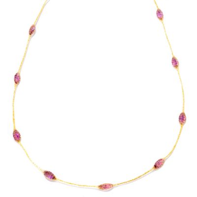 121-739 - Italian Designs with Stefano 14K 36" 15.30ctw Amethyst Silk Faceted Necklace 