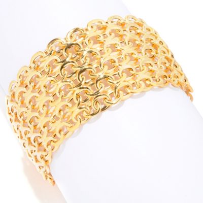 14K 7.5" POLISHED FLORENTINE INTARSIO BRACELET