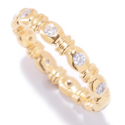 SB SS/CHOICE ROUND CUT BEZEL SET ETERNITY BAND RING