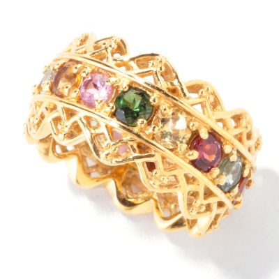 121-771 - Gems en Vogue II 2.70ctw Multi Tourmaline Eternity Band Ring