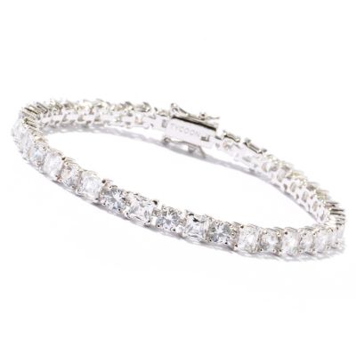 121-790 - TYCOON Platinum Embraced&trade; Round & Square Simulated Diamond Tennis Bracelet