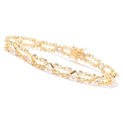 121-791 - TYCOON for Brilliante&reg; Square & Round Tycoon Cut Double-Chain Bracelet 