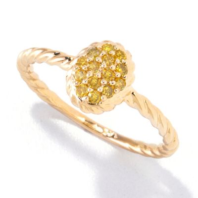 14K YELLOW GOLD RING WITH YELLOW DIAMONDS
