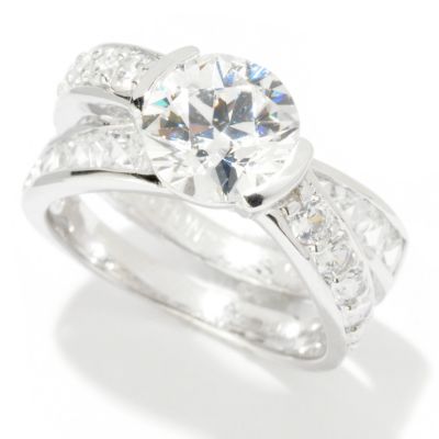 121-863 - TYCOON for Brilliante&reg; Platinum Embraced&trade;  3.76 DEW Round Cut Crisscross Ring
