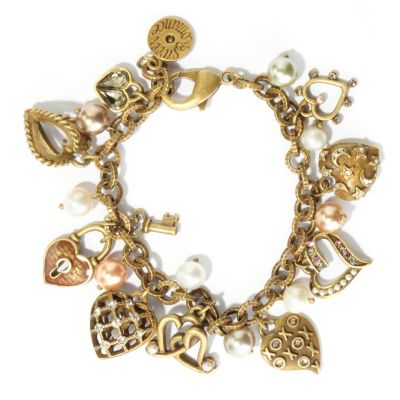 GOLDTONE WAYS TO SAY I LOVE YOU CHARM BRACELET