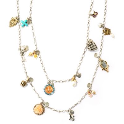 SILVERTONE CHARMS OF THE SPIRIT NECKLACE