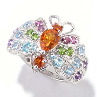 121-888 - NYC II 1.63ctw Multi Gemstone Butterfly Ring
