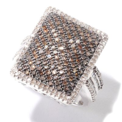 SS REC SHAPE PAVE CHAMP RING