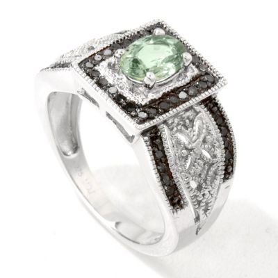 GT RING SS OVAL SAPPHIRE & DIAMOND