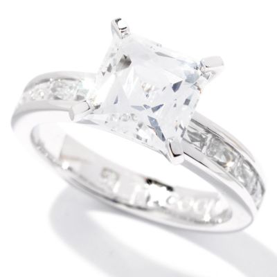 TYCOON SS/CHOICE SQUARE TYCOON CUT RING W/ RECTANGULAR CHANNEL SET BAND