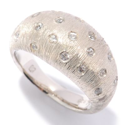 SS/PLAT RING WHITE SAPH DOME