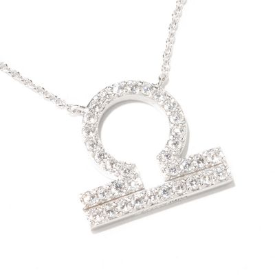 122-139 - Brilliante&reg; Platinum Embraced&trade; Simulated Diamond Zodiac Necklace w/ 18'' Chain 