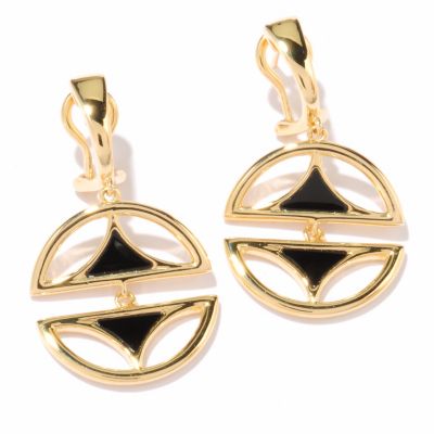 SS/P EAR SPECIAL-CUT ONYX DROP